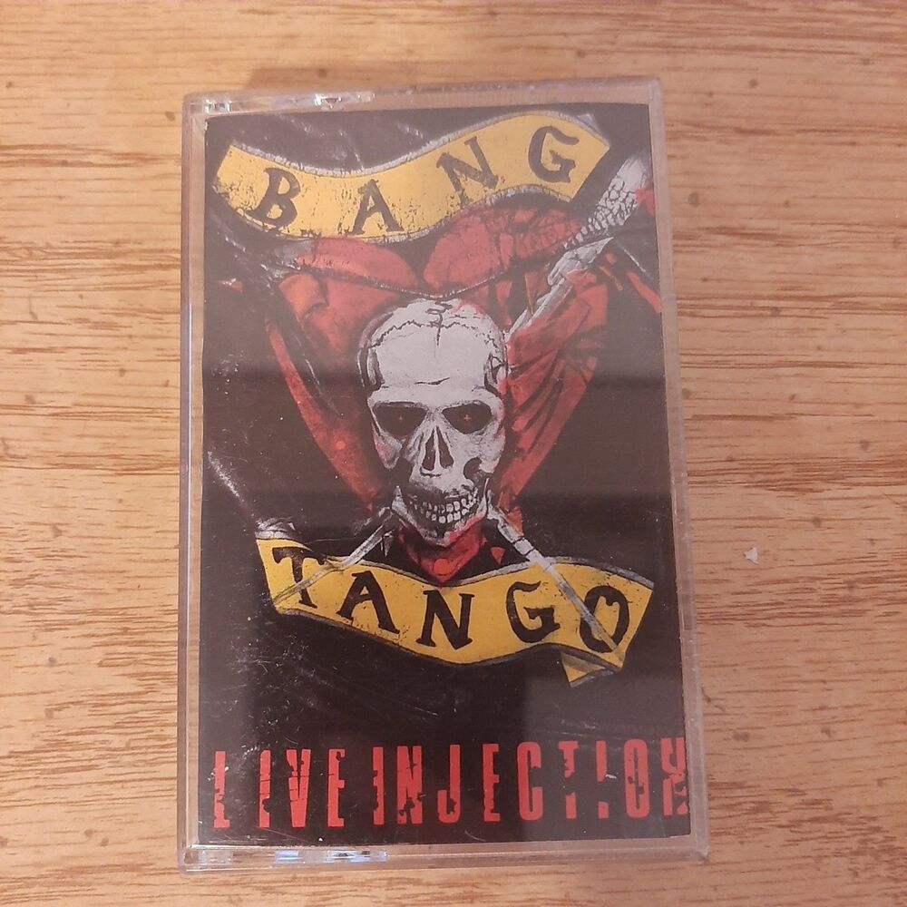 Vtg 1989 Cassette Tape Bang Tango Live Injection World of Hurt Records WCS 1000